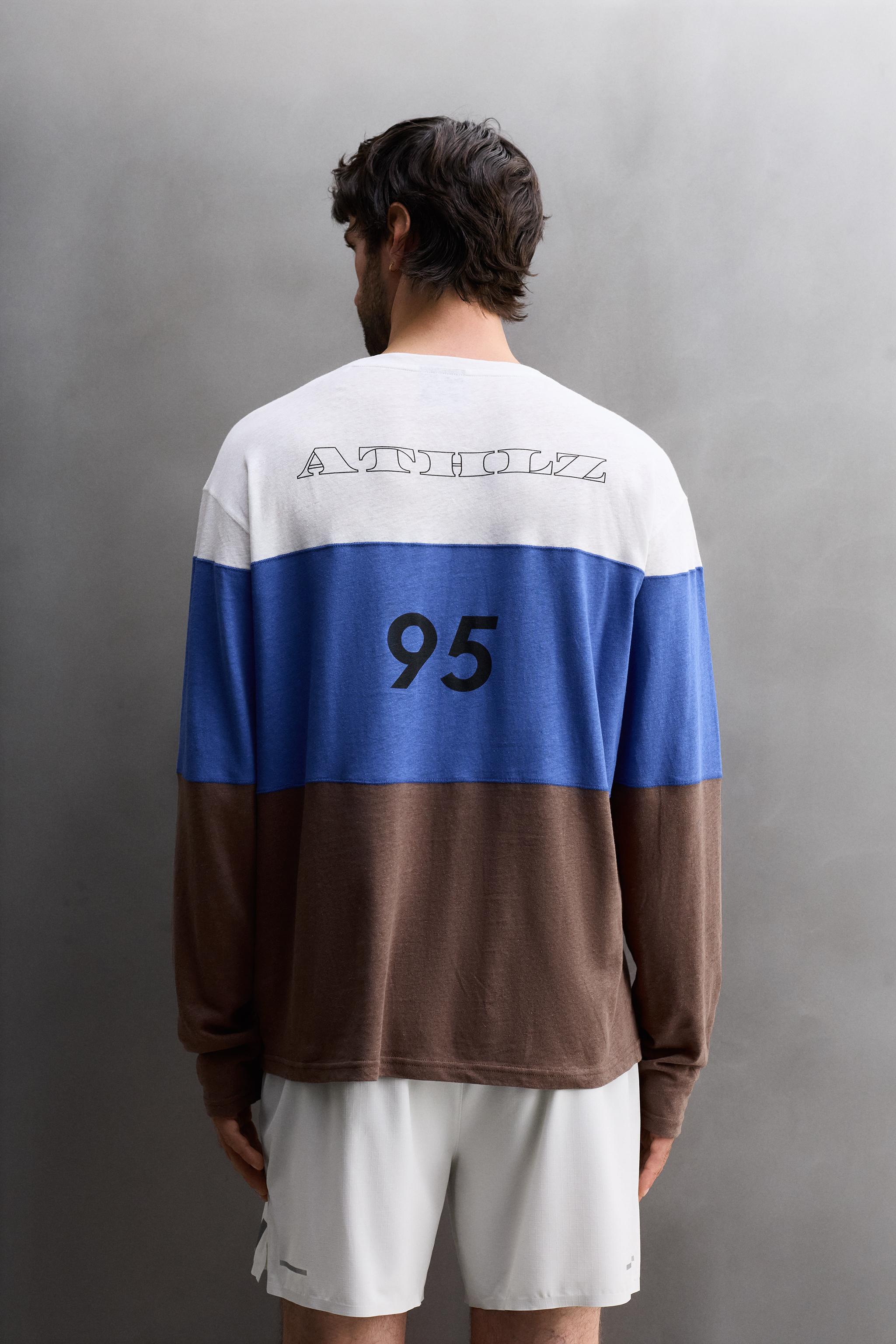 T-SHIRT EN LIN ET COTON COLOR BLOCK